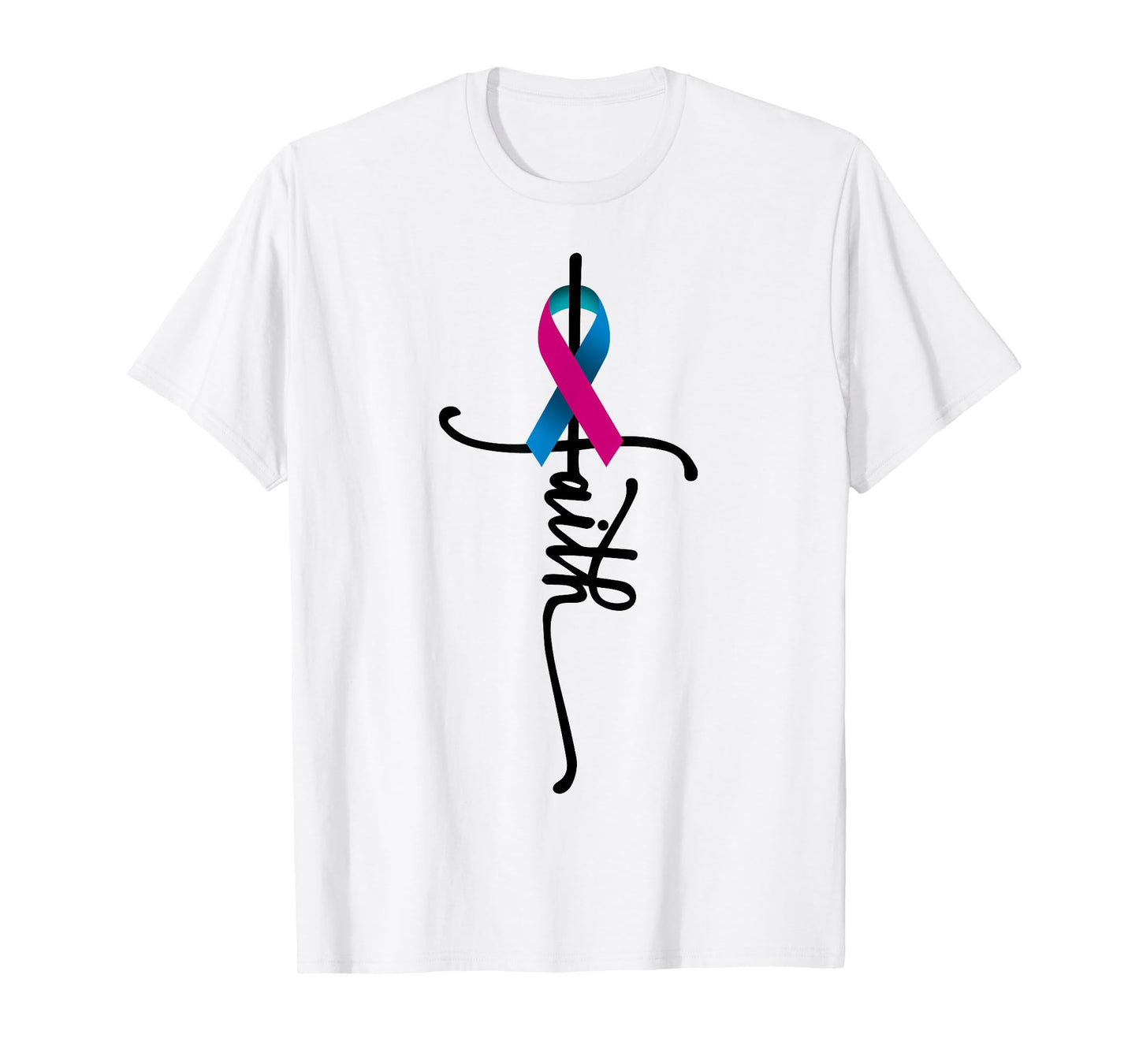Thyroid Cancer Faith Thyroid Cancer Awareness Support T-Shirt