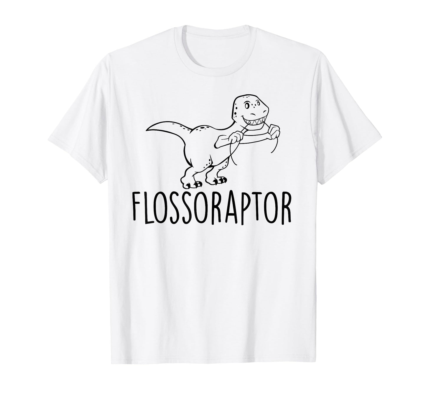 Flossoraptor Floss Cute Raptor Funny DDS Dental Babe T Shirt T-Shirt