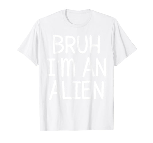 Pretend I'm An Alien Funny Lazy Halloween Costume Party T-Shirt