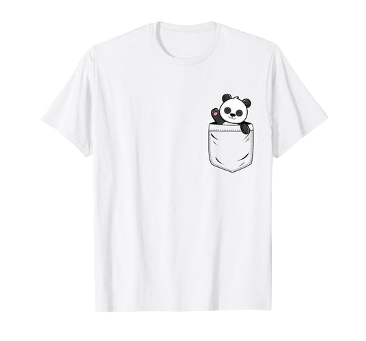 Panda Lovers Cute Funny Panda In Pocket T-Shirt