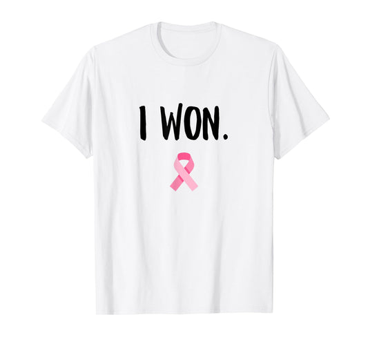 I Won Pink Ribbon Survivor Breast Cancer Awareness T-Shirt