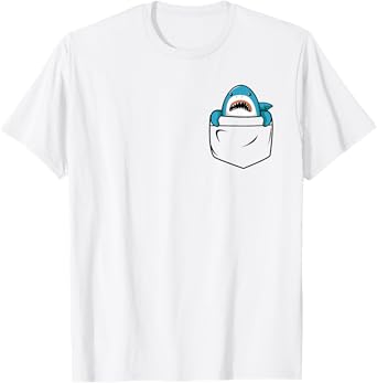 Shark in a Pocket Funny Ocean Vintage Cute Shark Lover T-Shirt