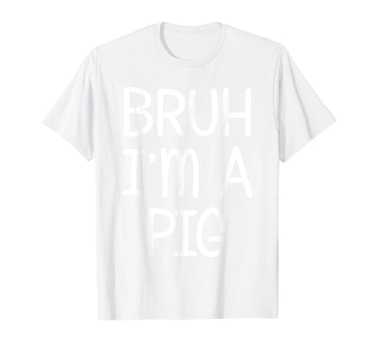Pretend I'm A Pig Funny Lazy Halloween Costume Party T-Shirt