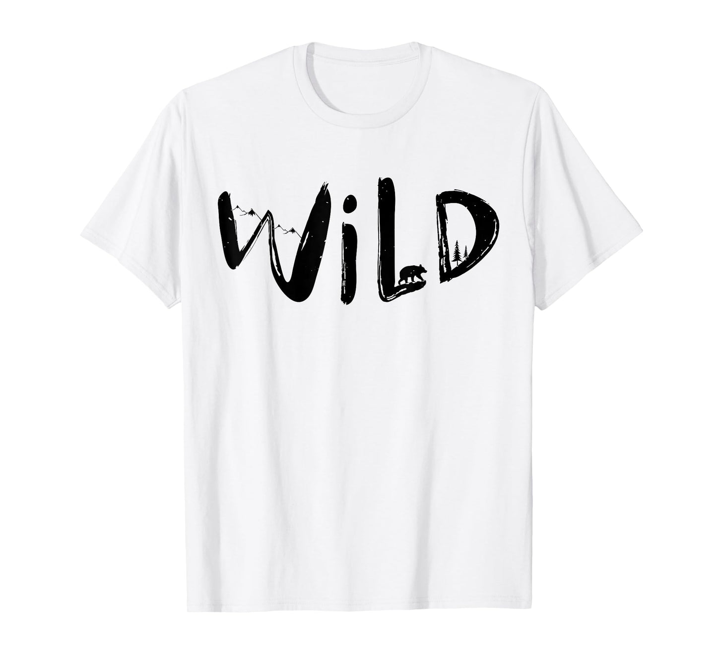 Wild | Vintage Lettering | Nature & Outdoors T-Shirt & Gift T-Shirt