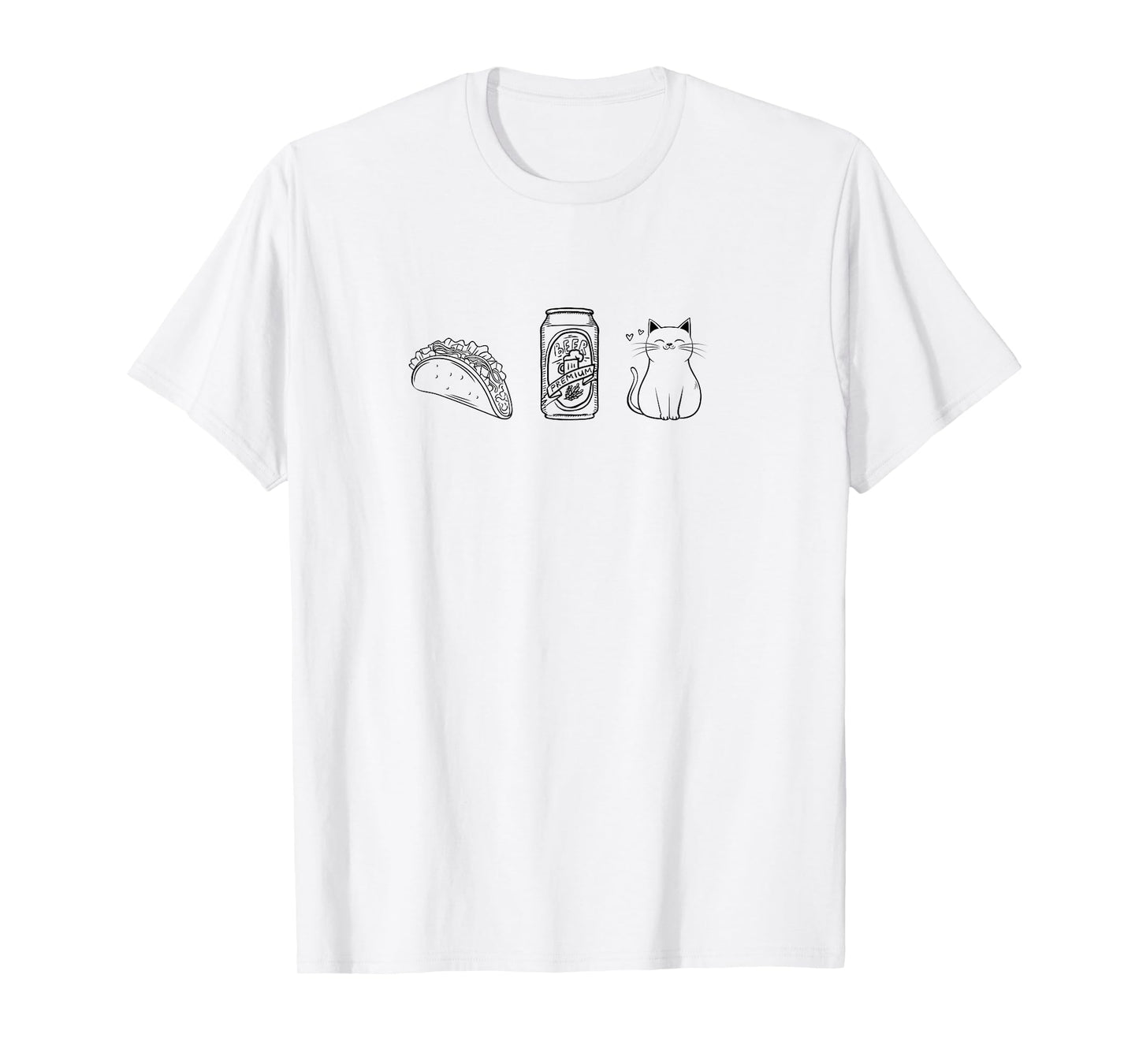 Tacos, Beer, Cat/Pet - Things I Love. T-Shirt