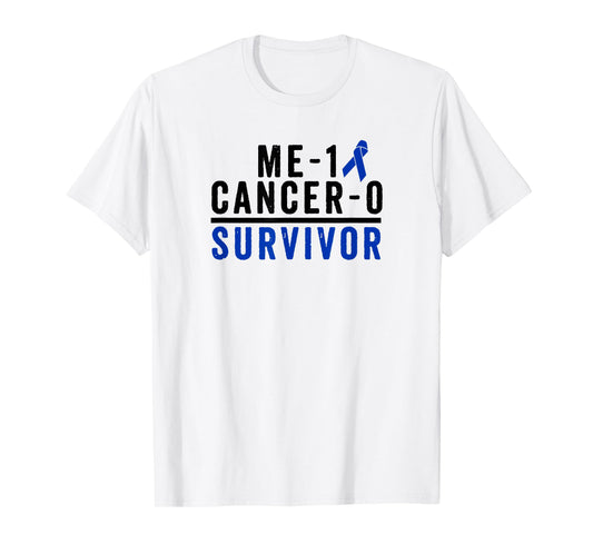 Colon Cancer Survivor Shirt Awareness Dark Blue Ribbon Gift T-Shirt