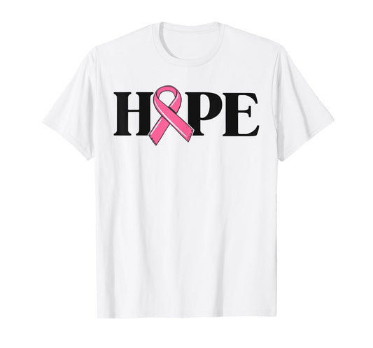 Hope Breast Cancer Shirts For Women Gift Ribbon Awareness T-Shirt