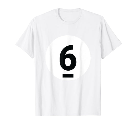 8 Pool Ball 6 Billiards Costume Halloween Group Matching T-Shirt