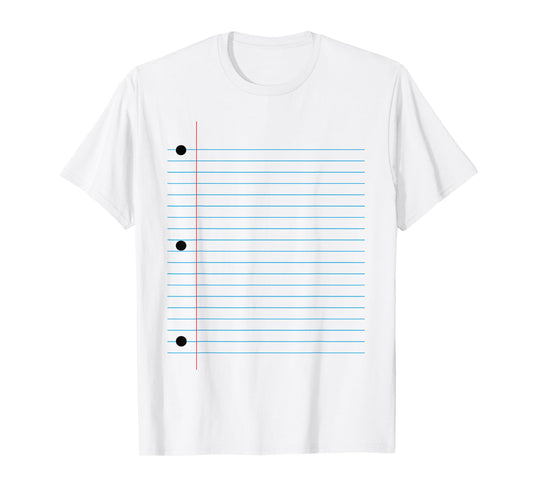 Funny Lined Notebook Paper Group Halloween Costume T-Shirt