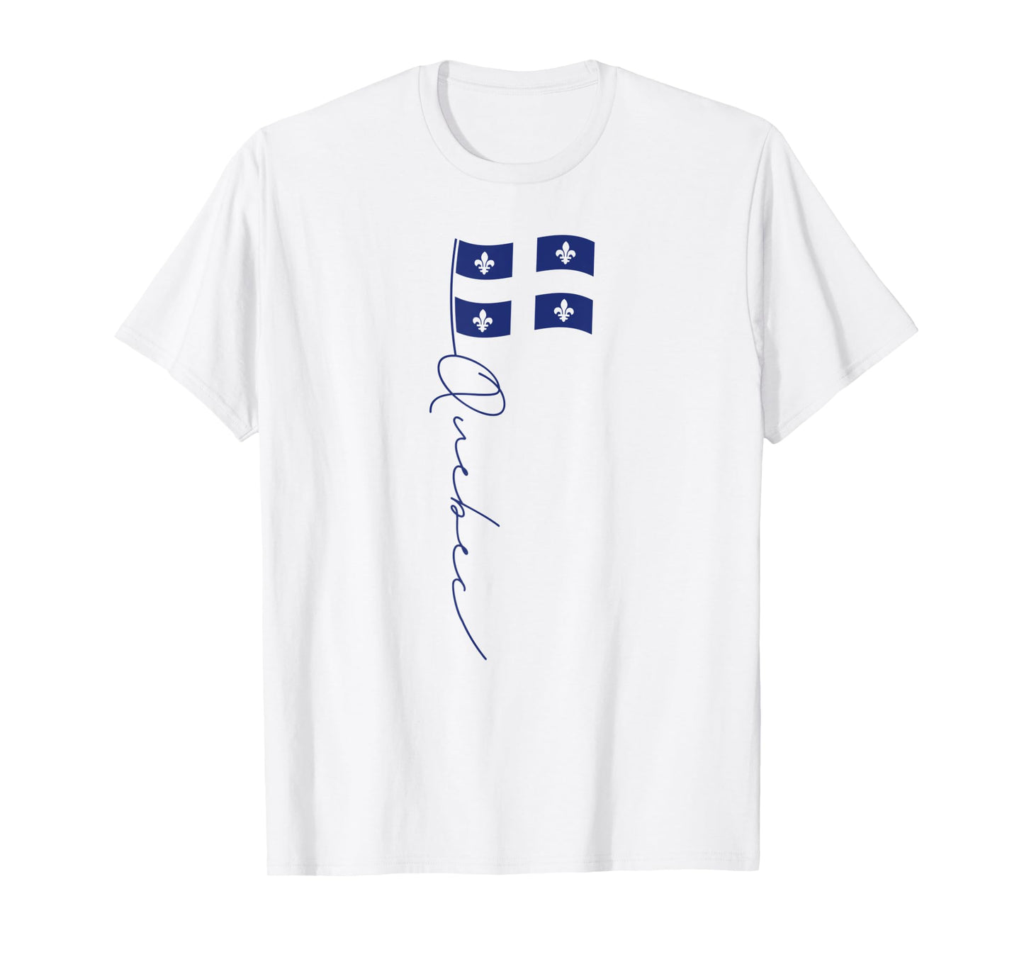 Quebec Signature Flag Pole -Elegant Quebecois Flag T-Shirt