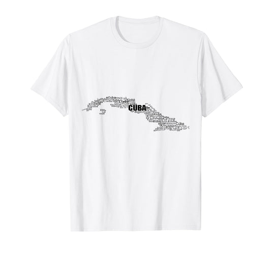 Cuba Map, Cuba in world languages T-Shirt