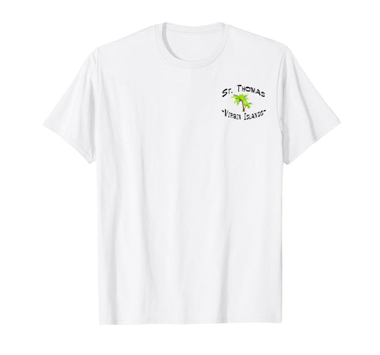 2 SIDED ST. THOMAS VIRGIN ISLANDS DESTINATION GIFT T-SHIRT