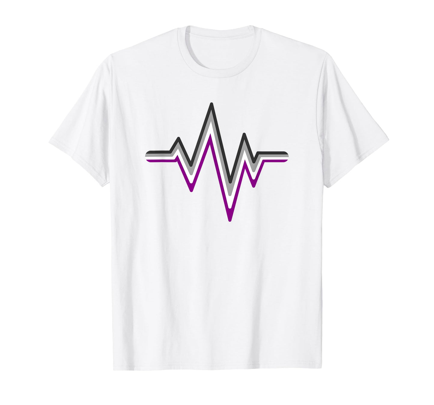 Asexual Heartbeat Ace Flag Colors Asexuality Pride Nurse T-Shirt
