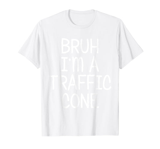 Pretend I'm A Traffic Cone Funny Lazy Halloween Costume T-Shirt