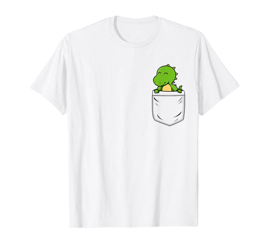 Dinosaur Lovers Cute Funny Dinosaur In Pocket T-Shirt