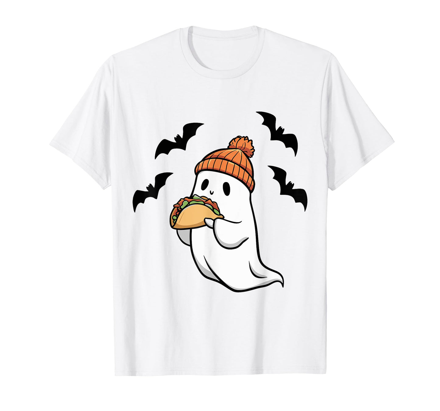 Funny Ghost Eating Tacos Spooky Taco Halloween Food Costume T-Shirt