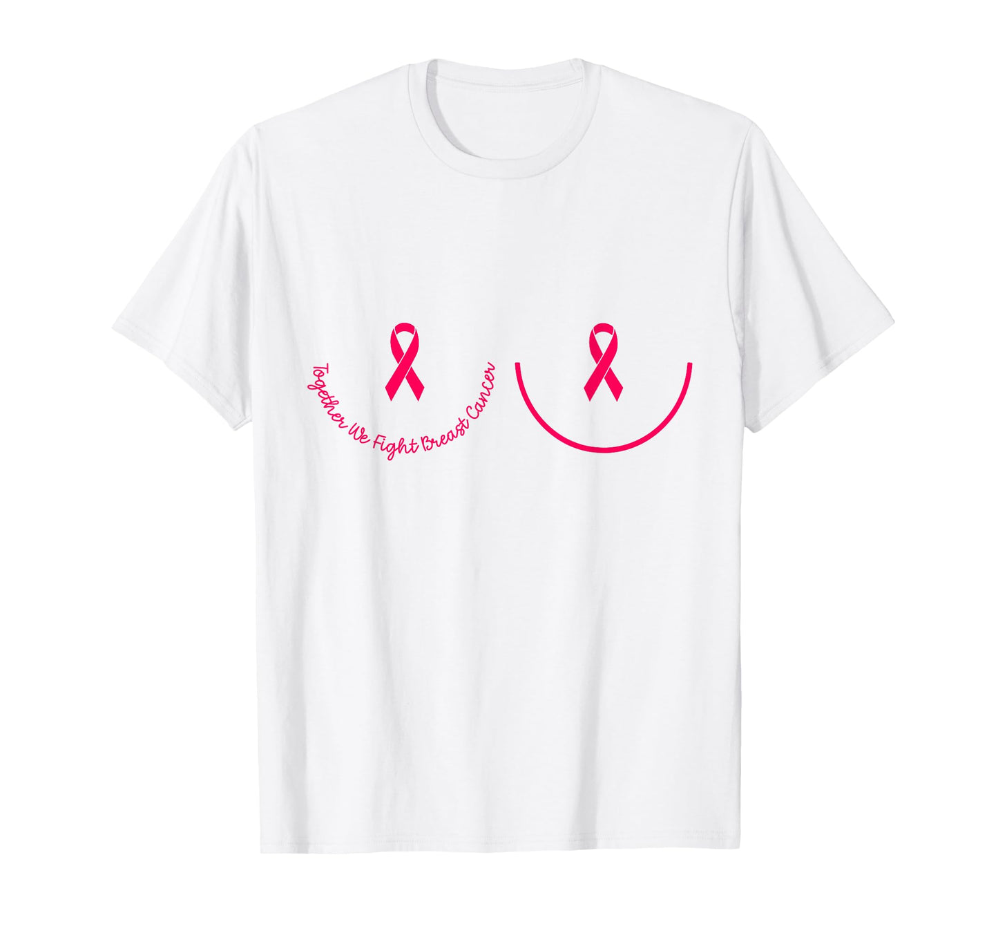 Motivational Support Breast Cancer Awareness Pink Ribbon T-Shirt