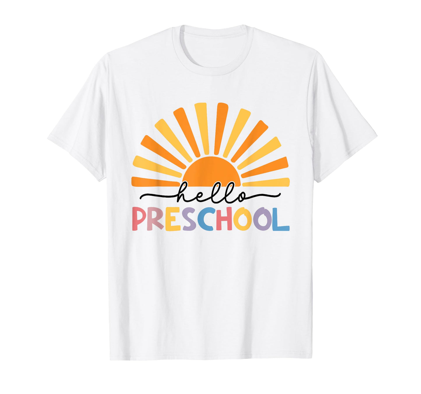 Back To School Hello Preschool For Kids Teacher Women T-Shirt