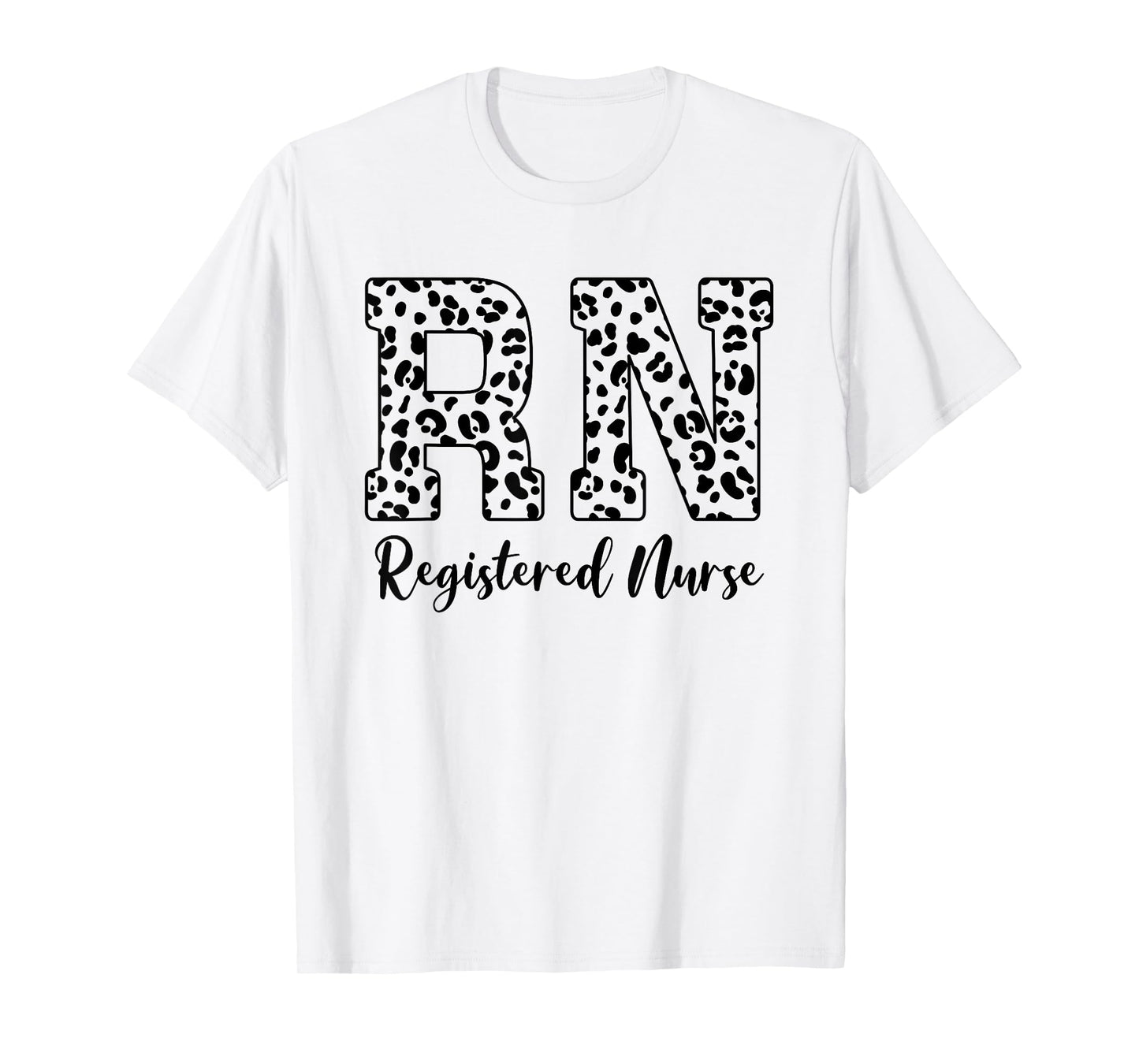 Women Registered Nurse - RN Nursing Leopard Print Nurse Day T-Shirt