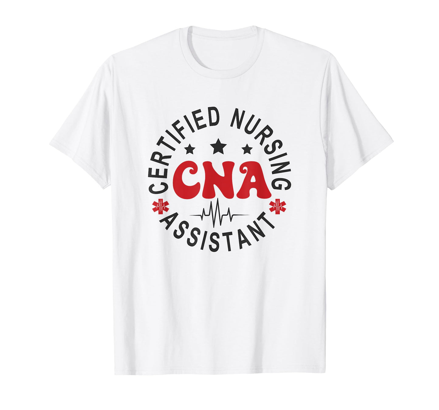 Certified Nurse Assistant Apparel CNA T-Shirt, Unisex-Adults, Short Sleeve, Nursing T-Shirts, Grey, Small
