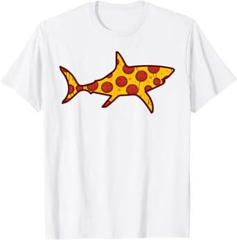 Funny Pizza Shark Pizza Shark Piece T-Shirt