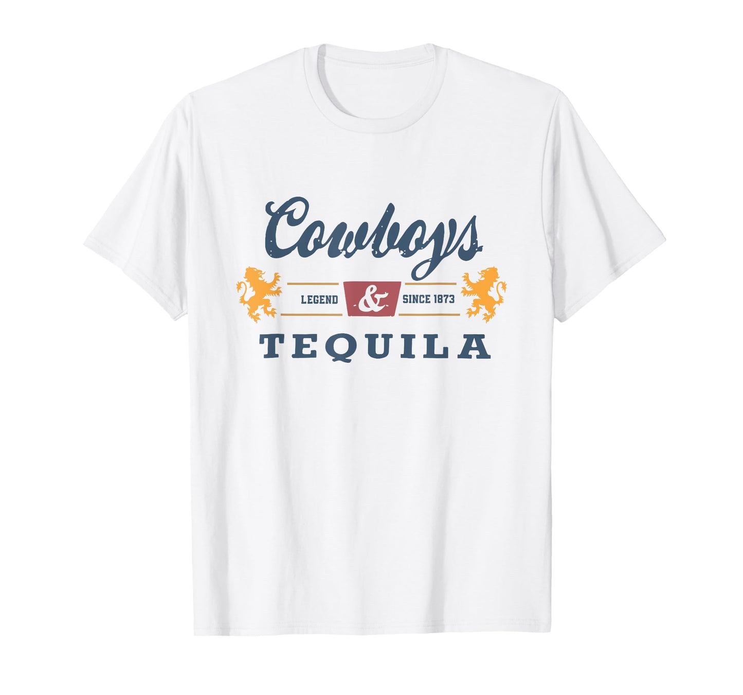 Vintage Cowboys And Tequila Western Funny Tequila Drinking T-Shirt