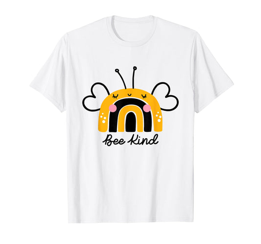 Bee Kind Rainbow Honey Bumble Bee Kindness Women Kids T-Shirt