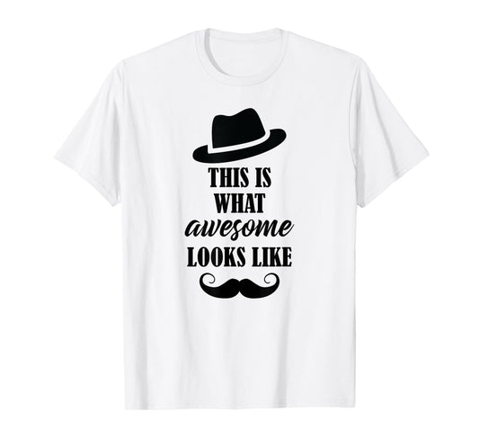 Funny Mustache Shirt Men Handlebar Mustache T Shirt Husband T-Shirt