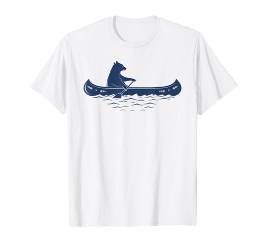 Bear In Canoe Sketch T-Shirt