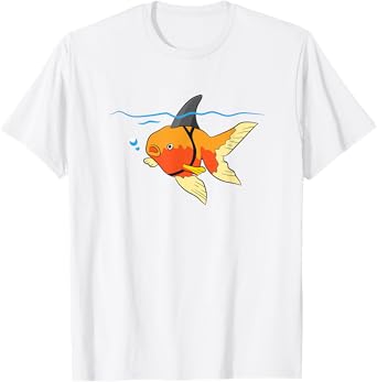 Goldfish Shark Fin Goldfish Motivational Goldfish T-Shirt