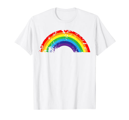 Cool Elegant Rainbow Vintage Retro 80's Style Shirt Gift T-Shirt