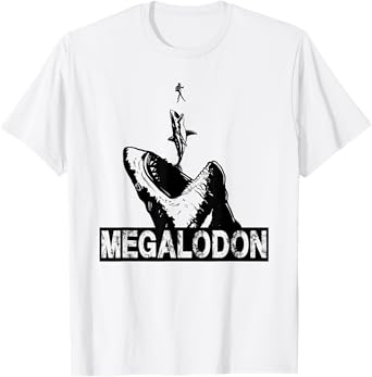 Megalodon Great White Shark Giant Shark Lover Diver T-Shirt