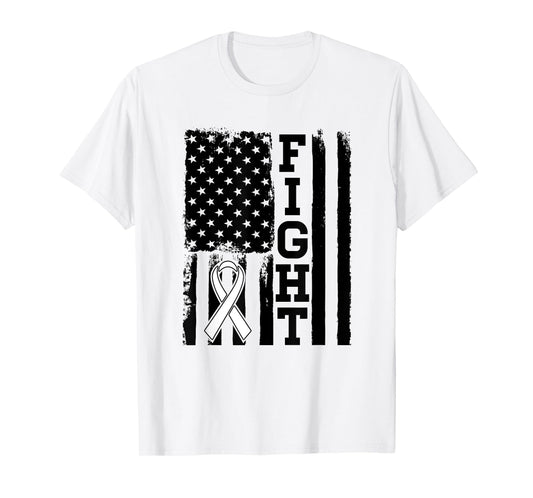 Fight Flag - Lung Cancer Shirt Gift For Lung Cancer Fighter T-Shirt