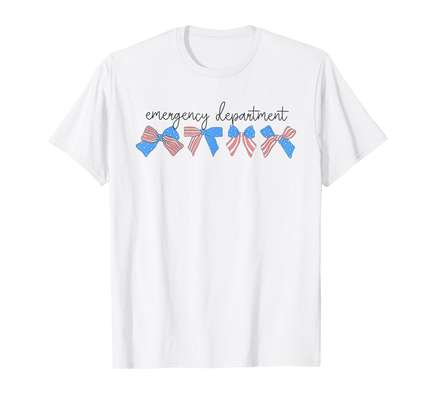 Fourth of July Emergency Department Coquette Bows ER Nurse T-Shirt