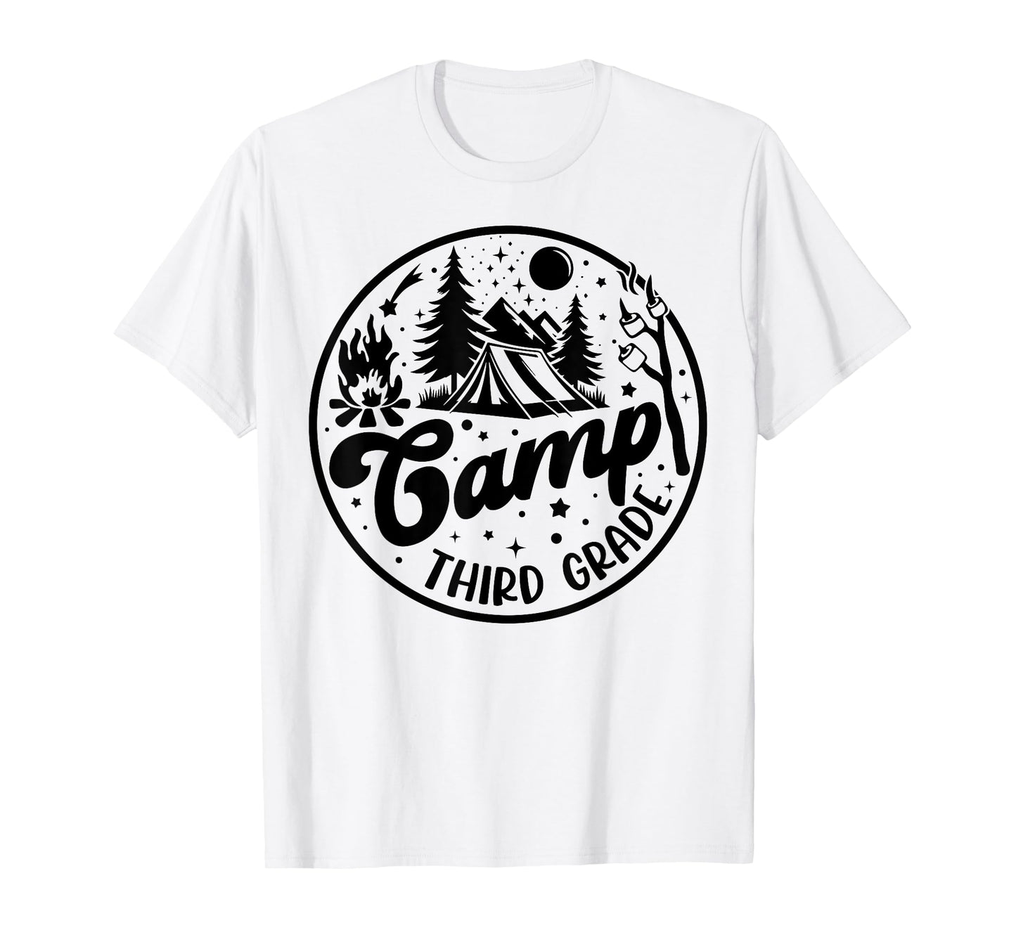 Cute Camp Third Grade Squad Camper Teacher Camping Lovers T-Shirt