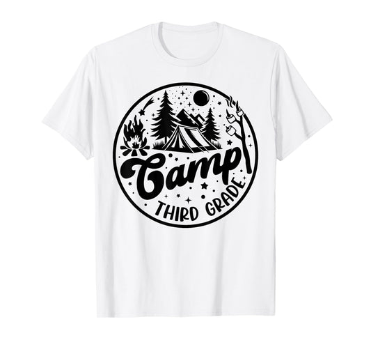 Cute Camp Third Grade Squad Camper Teacher Camping Lovers T-Shirt