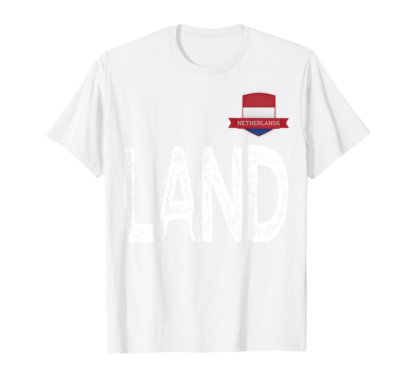 Nederland Netherlands Human-Flag Letter L and A and N and D T-Shirt