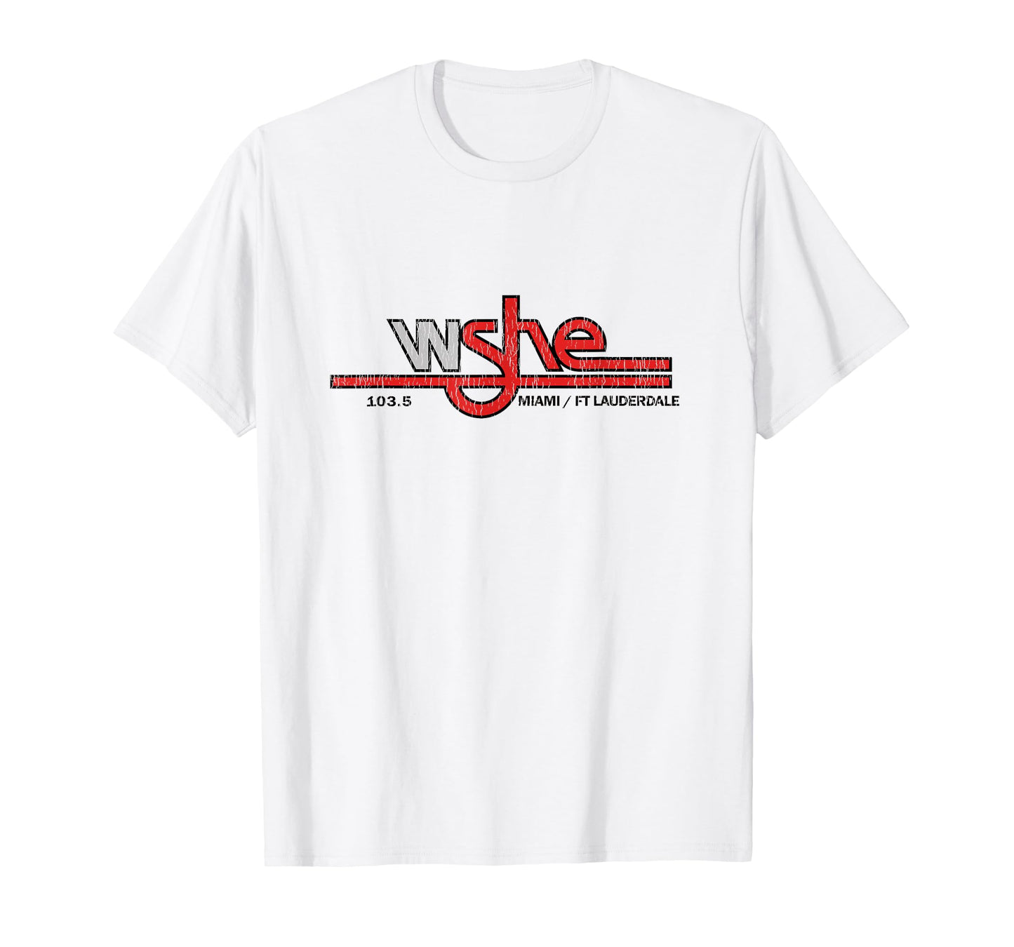 WSHE Rock Music for Rock Fan from 70s and 80s Vintage T-Shirt