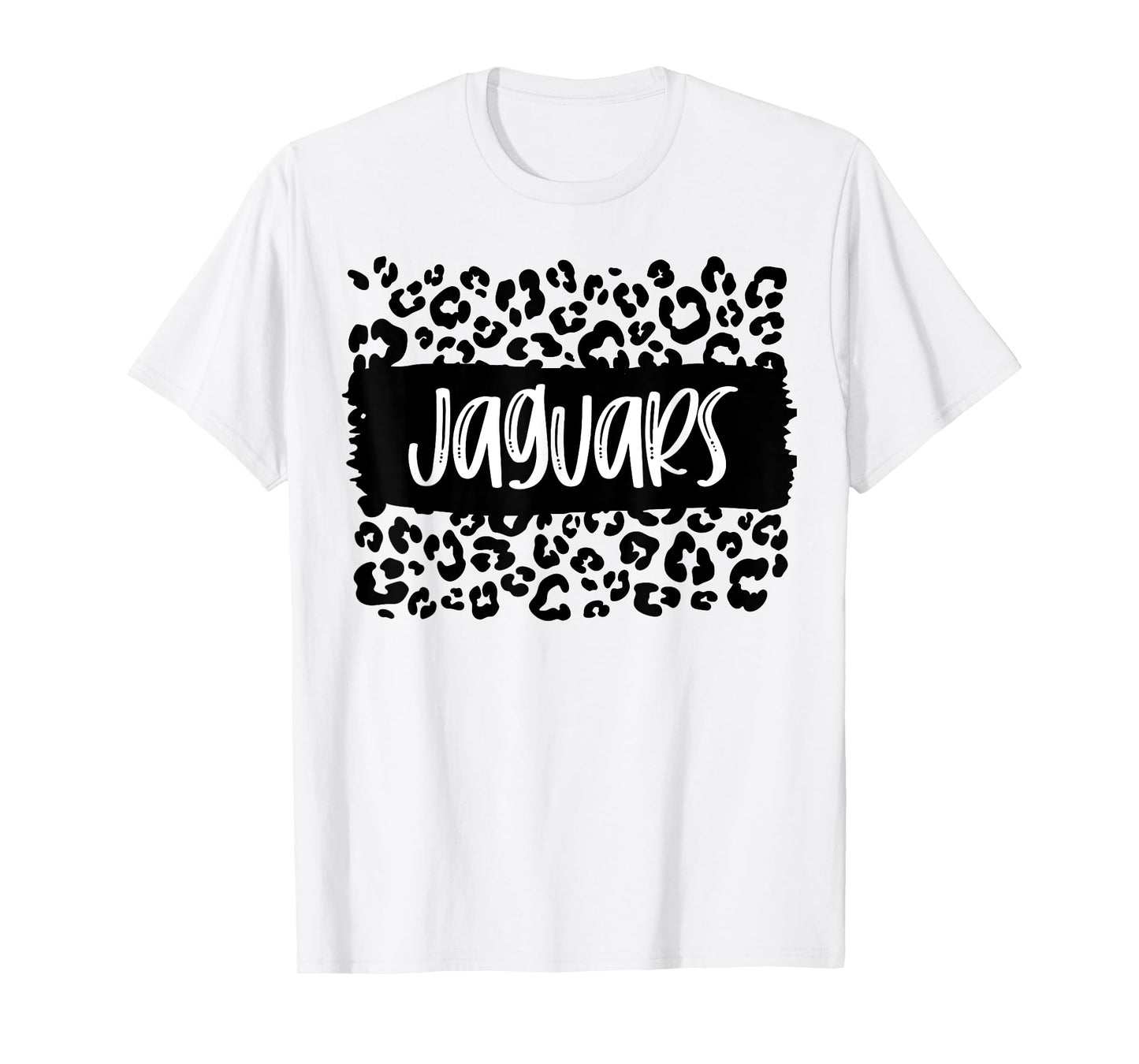 Jaguars Team Mascot School Spirit Game Night Leopard Print T-Shirt