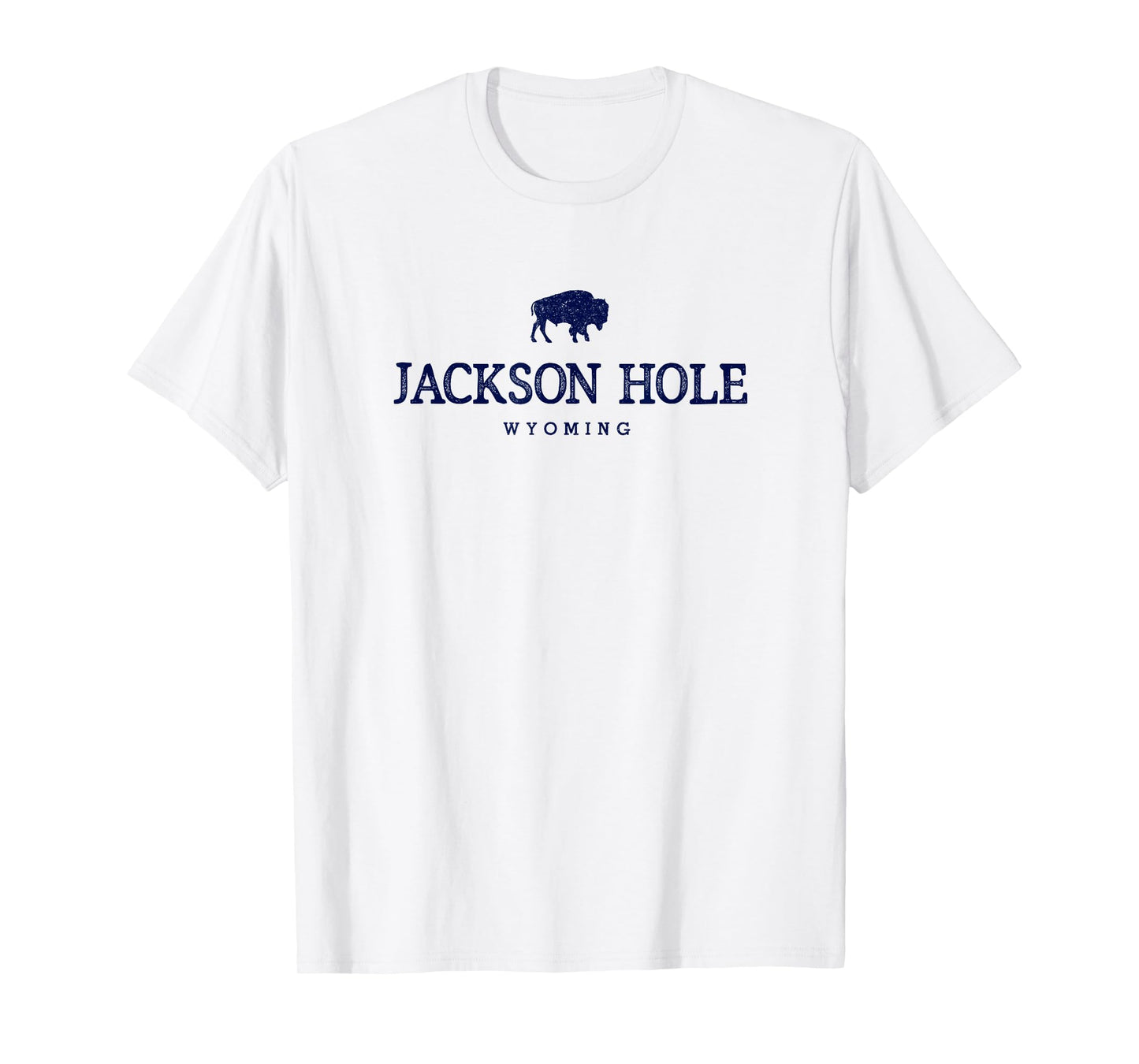 Retro Jackson Hole Wyoming Bison Buffalo Vintage Womens Mens T-Shirt