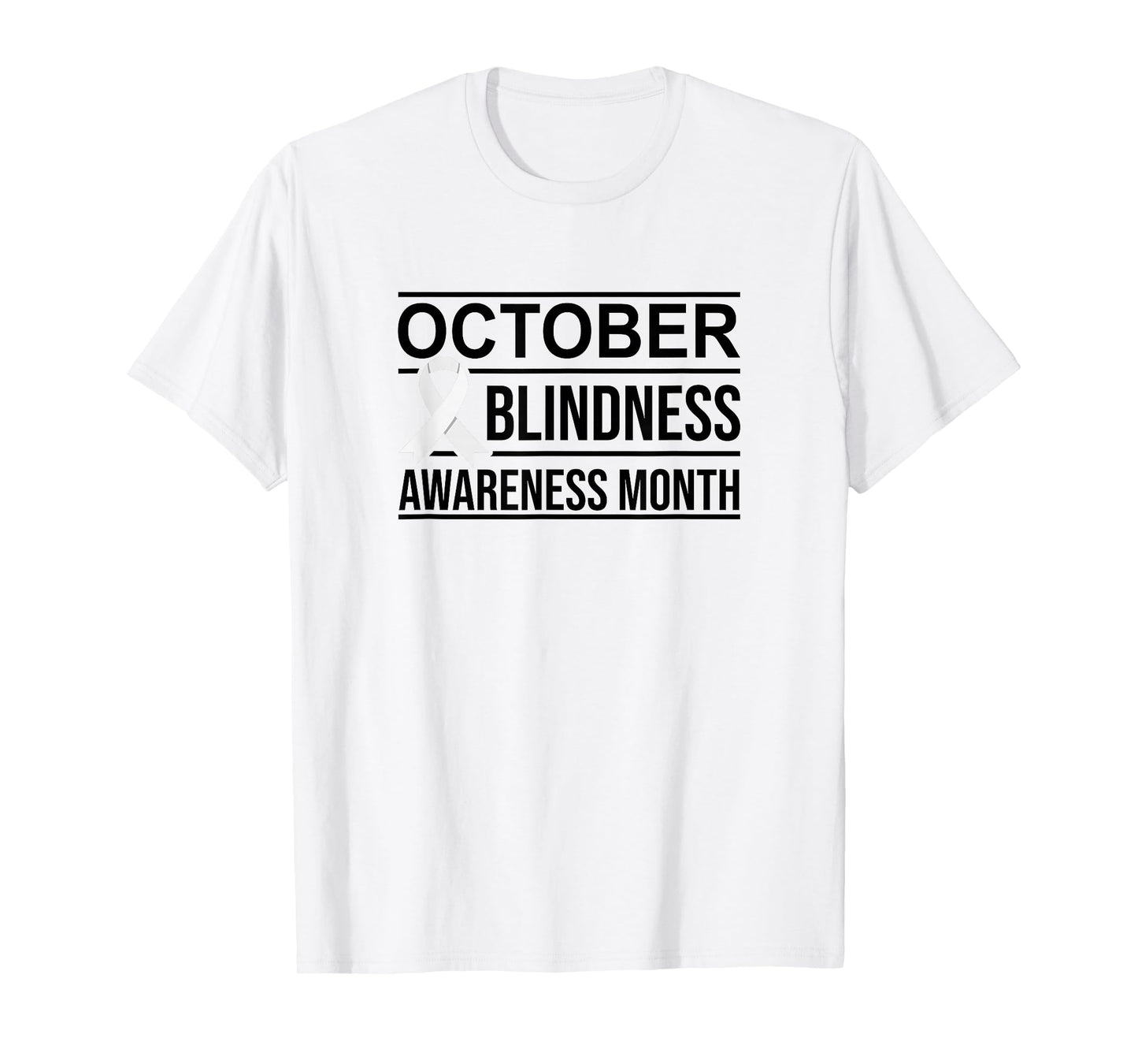 White Ribbon Blindness Awareness T-Shirt