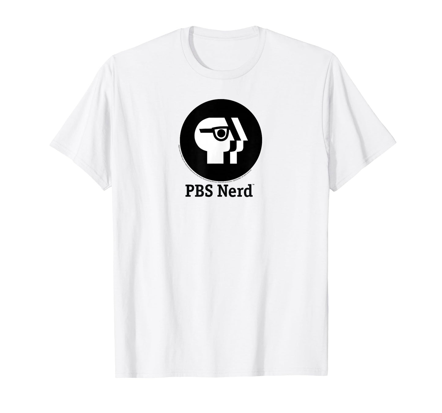 PBS Round Black PBS Nerd Logo Public Broadcasting Service T-Shirt