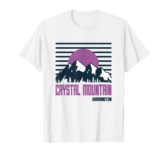 Crystal Mountain Vintage Mountains Hiking Washington Retro T-Shirt
