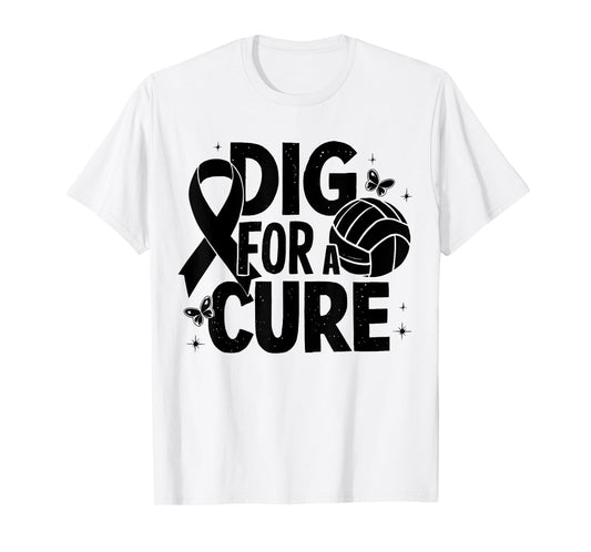Dig For A Cure Breast Cancer Awareness Volleyball Pink T-Shirt