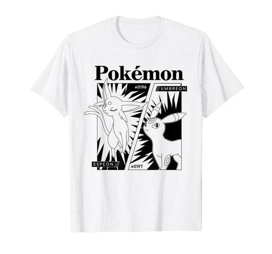 Pokémon - Espeon Umbreon Eeveelutions Manga Panel T-Shirt