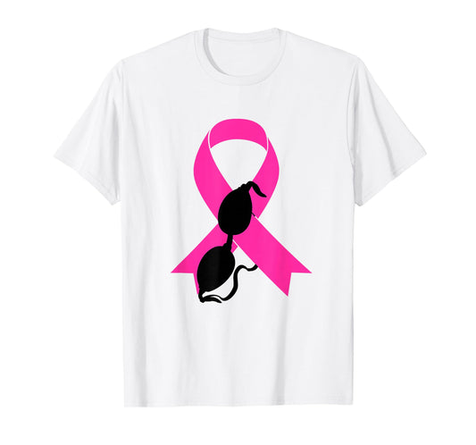 Swimming Breast Cancer Awareness Swim Goggles Pink Ribbon T-Shirt