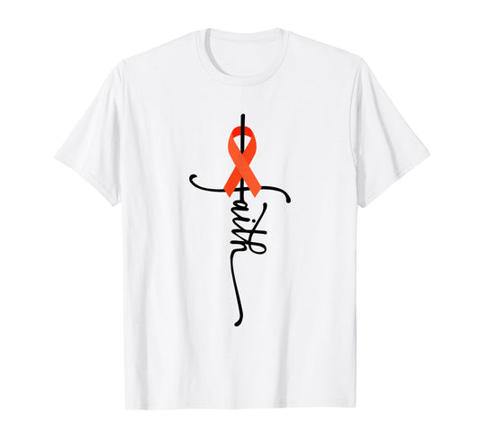 Leukemia Cancer Faith Leukemia Cancer Awareness T-Shirt