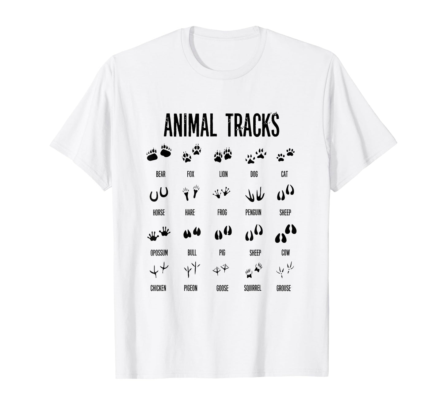 Kids Nature Explorer Animal Tracks Tee For Camping Hiking T-Shirt