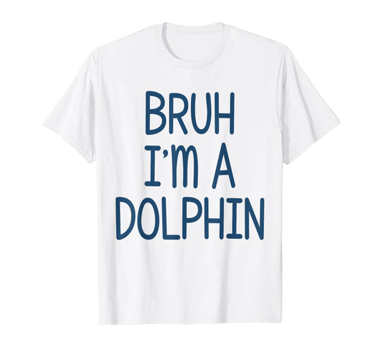 Pretend I'm A Dolphin Funny Lazy Halloween Costume Party T-Shirt