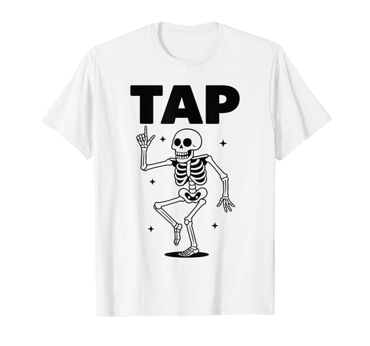 Dancing Skeleton Shirt Women Men, Tap Dance Halloween T-Shirt